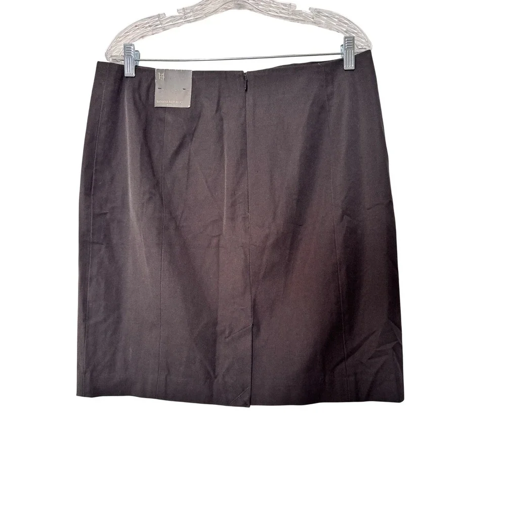 Banana Republic Womens Black Pencil Skirt‎ Size 14 Knee Length Career Office